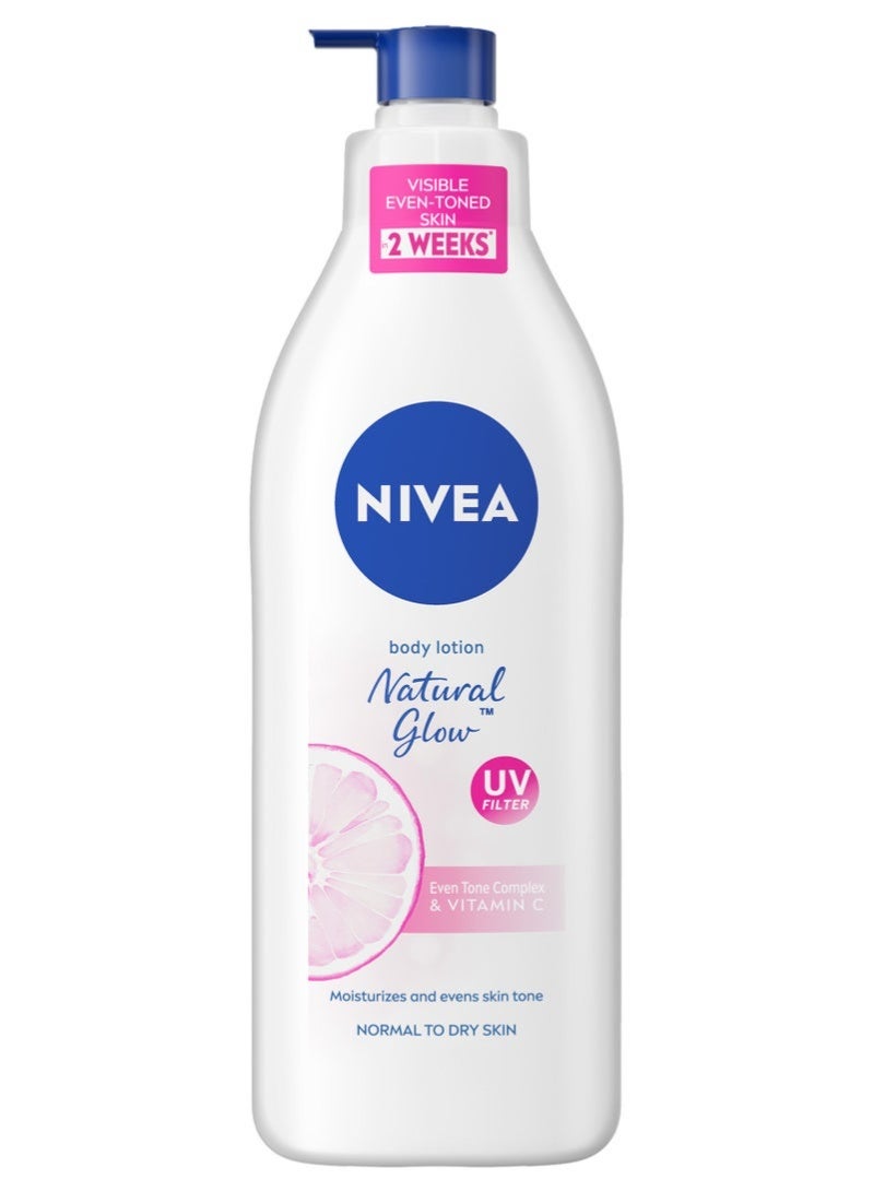 Nivea Natural Glow Body Lotion, Even Tone, Vitamin C - Normal To Dry Skin 400ml